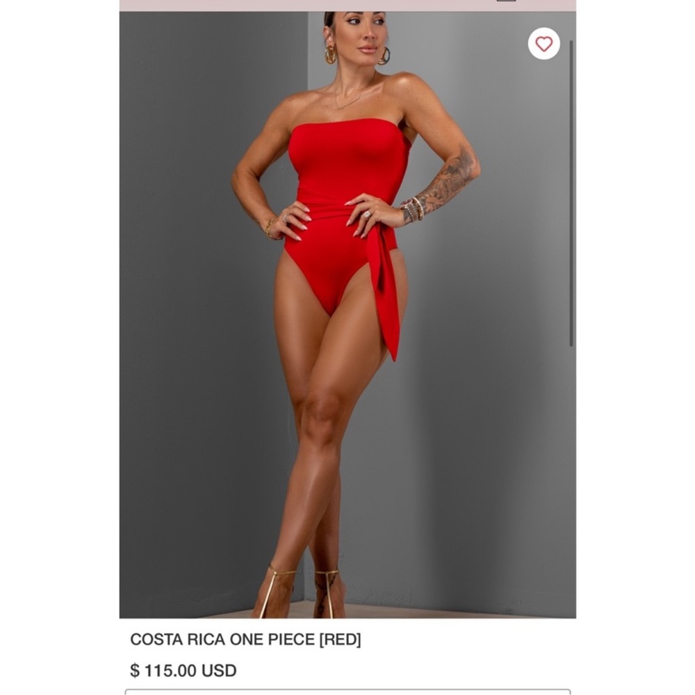 Byegreis Costa Rica Bodysuit/Swimsuit in Red size small
